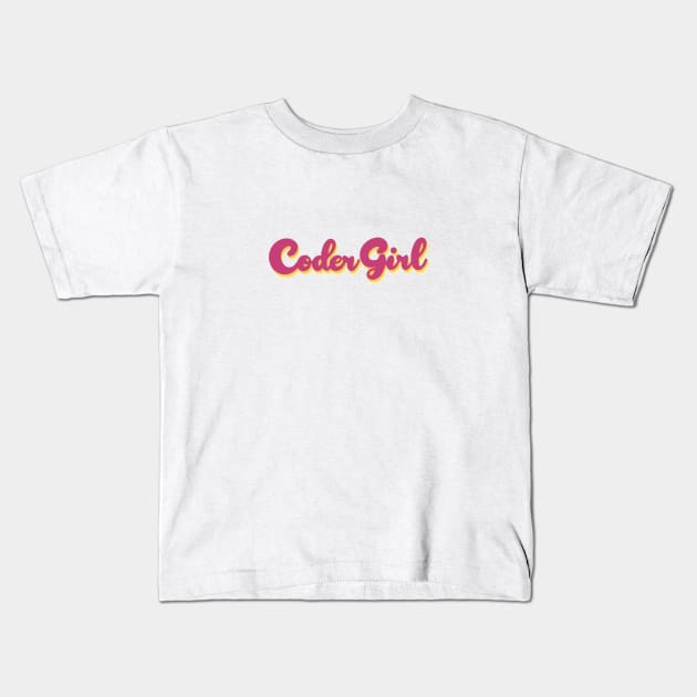 Coder Girl Kids T-Shirt by nanarts